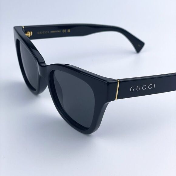 NEW Gucci GG1133S 001 Shiny Black Dark Gray Cat Eye Women Sunglasses main image 8